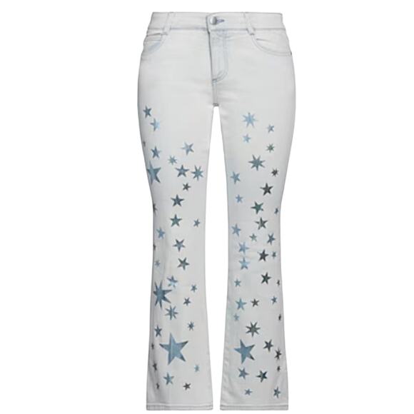 Stella McCartney Flared jeans with metallic stars Light Wash size 6 - Picture 1 of 11